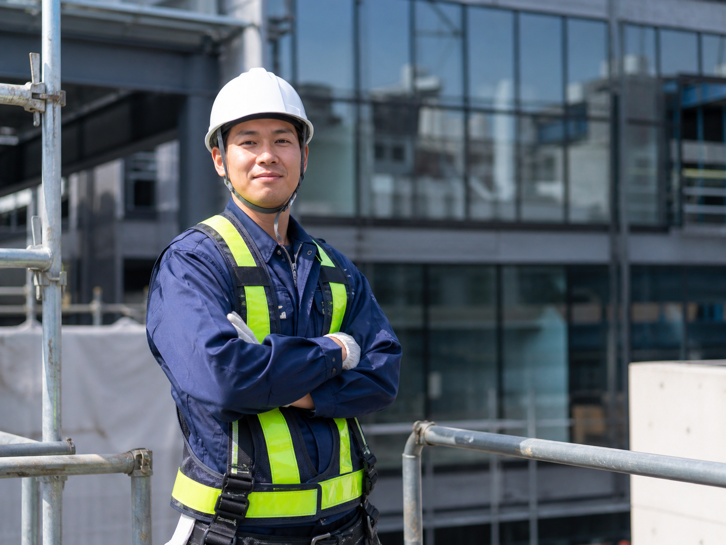 建設現場で働くベトナム人スタッフ